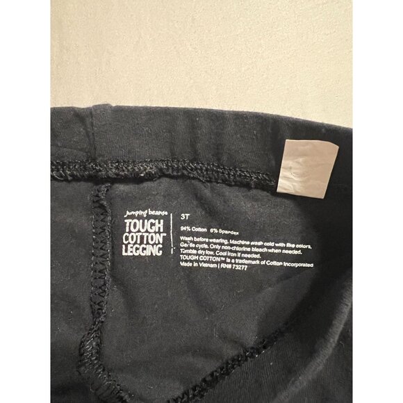 Jumping Beans Jeans Pants Girls Size 3T Black Knit Leggings Elastic Waistband Pu - Picture 3 of 3